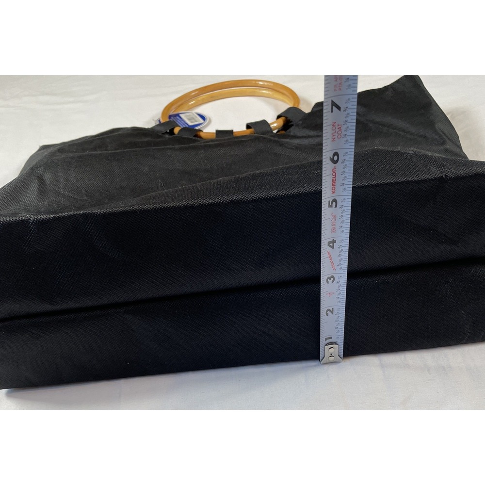 Australia United Shopping Tote Bag Womens Large Black Souvenir Bamboo Handle New - Picture 6 of 8